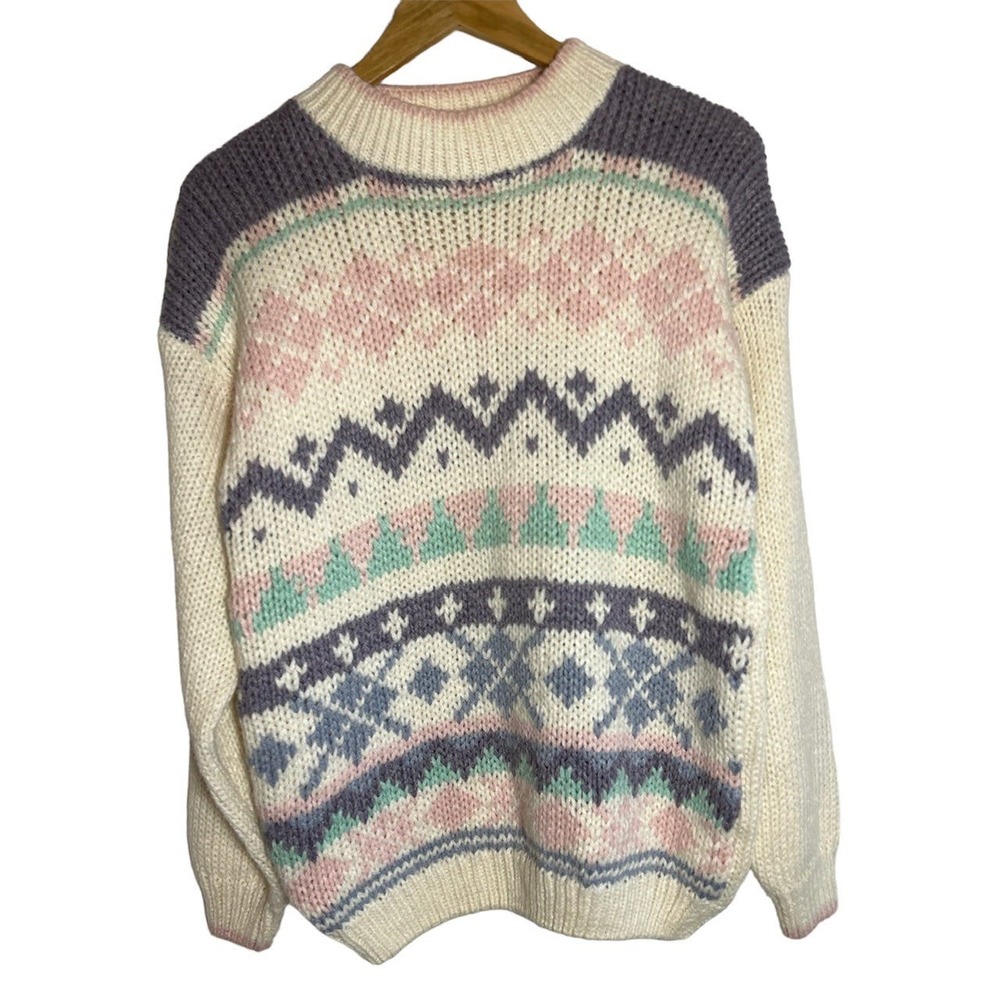 Persuasion Women’s Size Medium Vintage Pastel Knit‎ Sweater